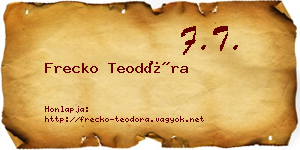 Frecko Teodóra névjegykártya